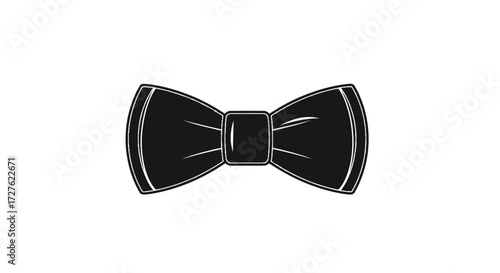 Classic Black Bow Tie Accessory for Formal Wear.