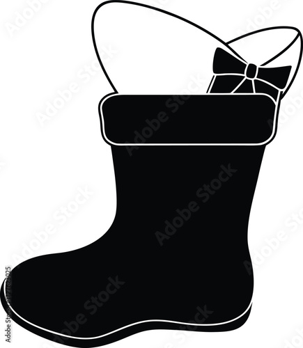 vector illustration of christmas sock