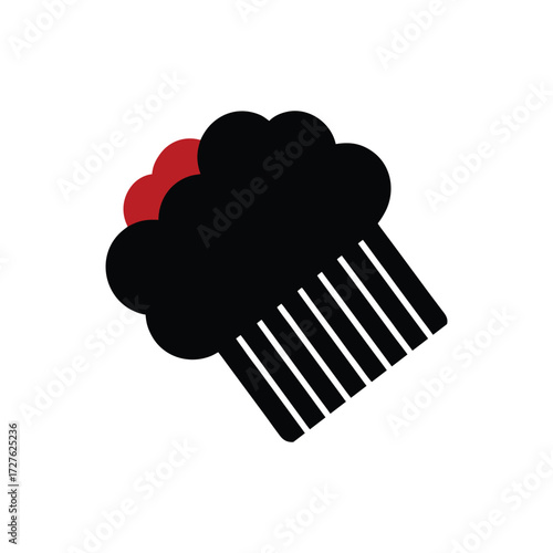 A afro comb vector art illustration