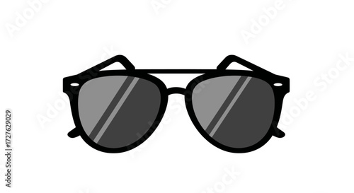 Black Aviator Sunglasses with Gray Lenses Classic Style.