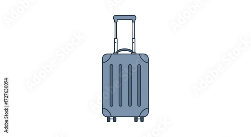 Gray Carry-on Suitcase with Retractable Handle.