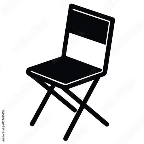 auditorium chair  foldable  vector icon on white b