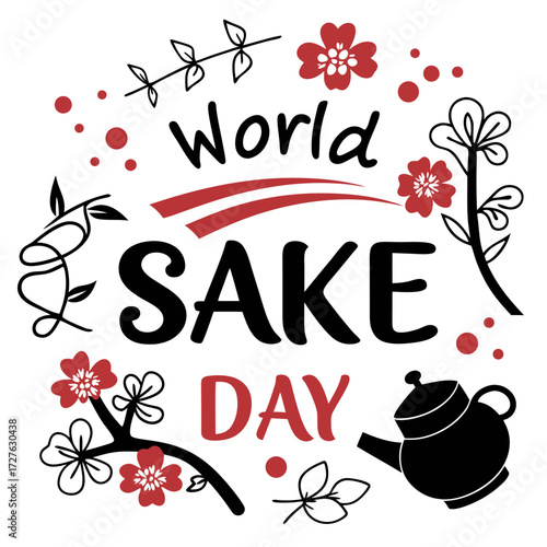 WORLD SAKE DAY vector illustration