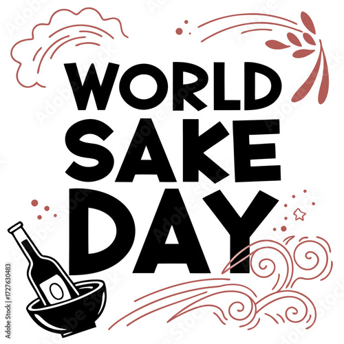 WORLD SAKE DAY vector illustration