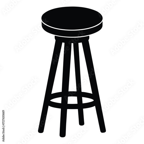 bar stool vector icon on whitr background