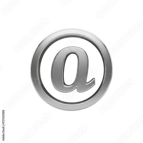 Wallpaper Mural Shiny metallic at symbol inside a circular frame with water droplets isolated on transparent background Torontodigital.ca