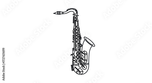 Simple Outline of a Soprano Saxophone.