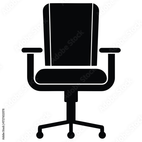 computer chair vector icon on white background