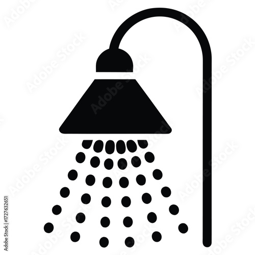 emergency shower vector icon on white background