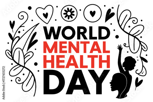 WORLD MENTAL HEALTH DAY vector illustration