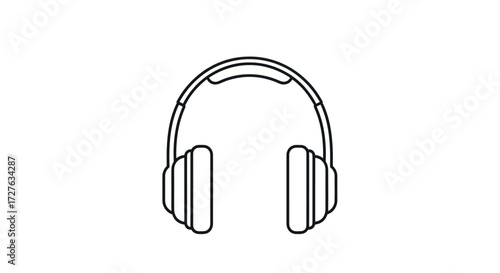 Simple Outline of Over-Ear Headphones.