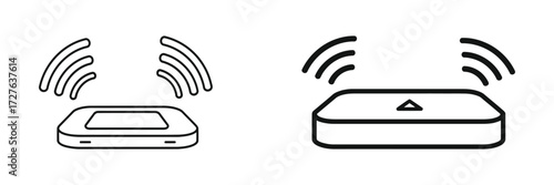 Modern WiFi router icons symbolizing wireless connectivity, seamless network, and reliable internet access for homes and businesses in a digitally connected world