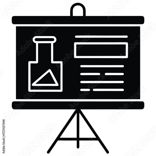 whiteboard  lab notes  vector icon on white backgr