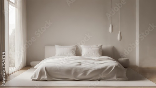 Minimalist bedroom interior