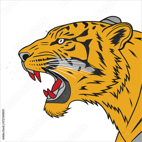 tiger head vector illustration