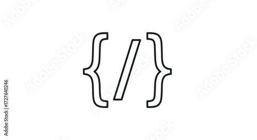 Curly Braces with Slash: Code Syntax Element.