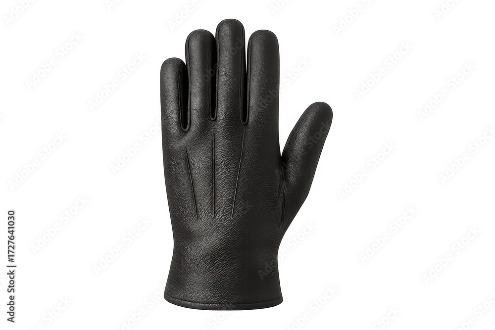 Obraz premium Black leather glove showing fashion accessory elegance