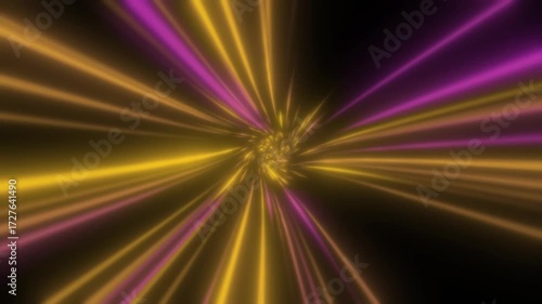 abstract colorful neon yellow purple lines tunnel background