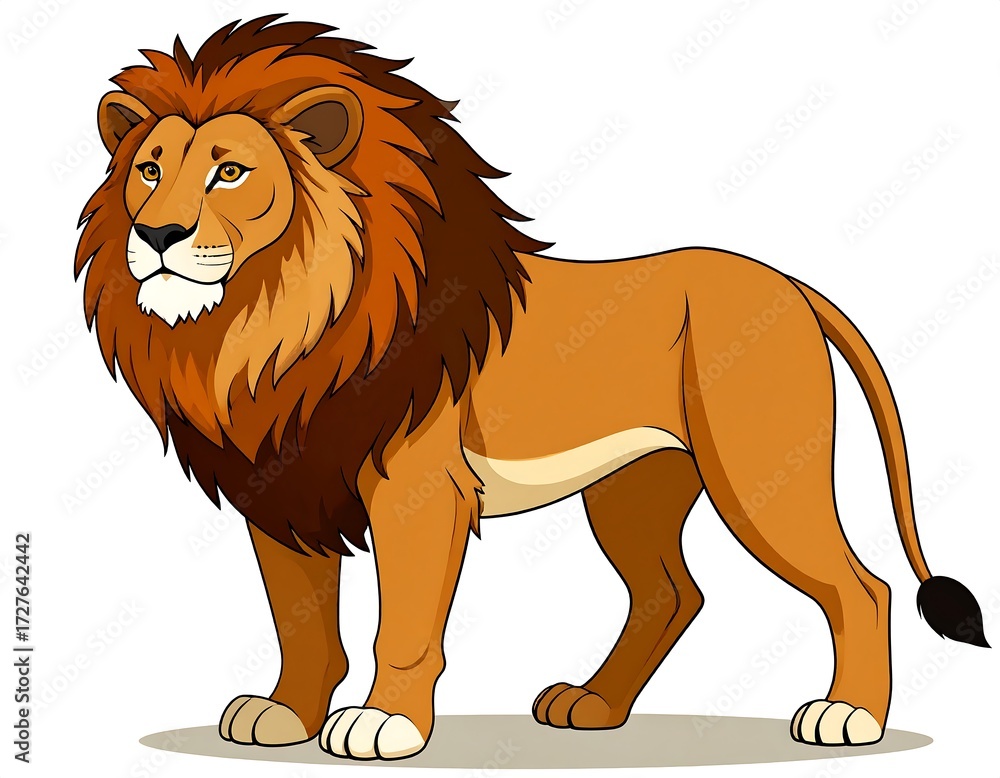 Obraz premium Cartoon lion illustration (4)