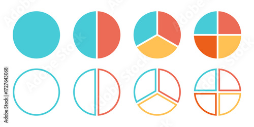Pie chart diagram. Segment slice sign. Circle section graph. 1,2,3,4,5 segment infographic. Pie chart. Colorful diagram collection with sections or steps.. Vector illustration Free Download Pie chart diagram. Segment slice sign. Circle section graph. 1,2,3,4,5 segment infographic. Pie chart. Colorful diagram collection with sections or steps.. Vector illustration - GFXLoad