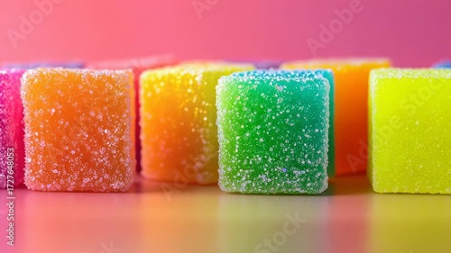 Gummy Squares on Table
