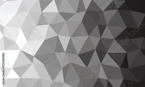 Vector art of abstract geometric background with triangles in grayscale tones