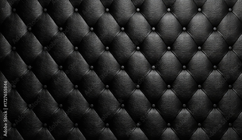 Obraz premium Black quilted leather background
