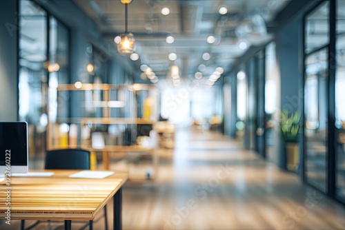 Wallpaper Mural Blurred modern office hallway Torontodigital.ca