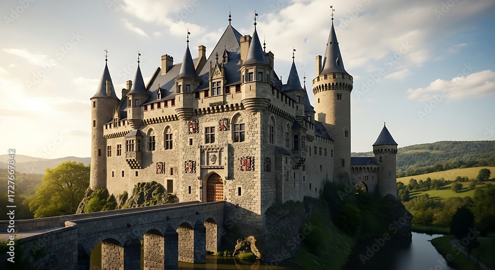 Fototapeta premium Medieval Castle View. (1)