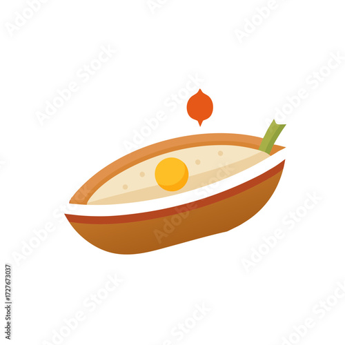 pide boat vector  egg  top  bake  optional  white 