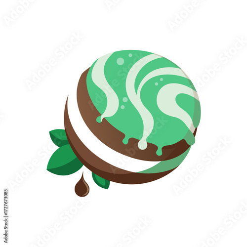 peppermint patties vector  chocolate  mint  swirl 