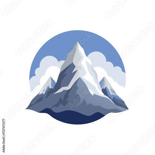 mont blanc vector  puree  base  veil  peaks  top  