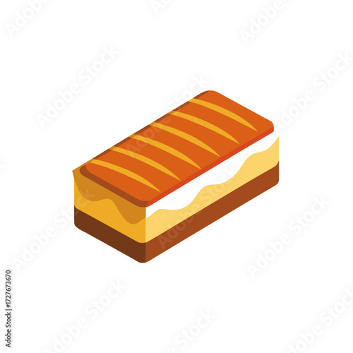 financier rectangle vector  coulis  bar  streak  e