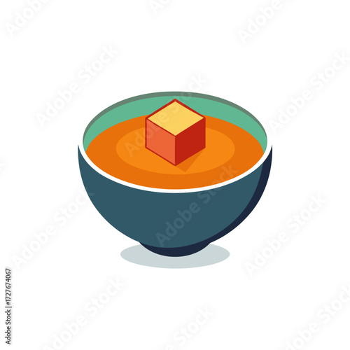 consomm  madril ne vector  cube  float  broth  jew