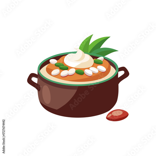 bean casserole vector  cream  onions  pods  crunch