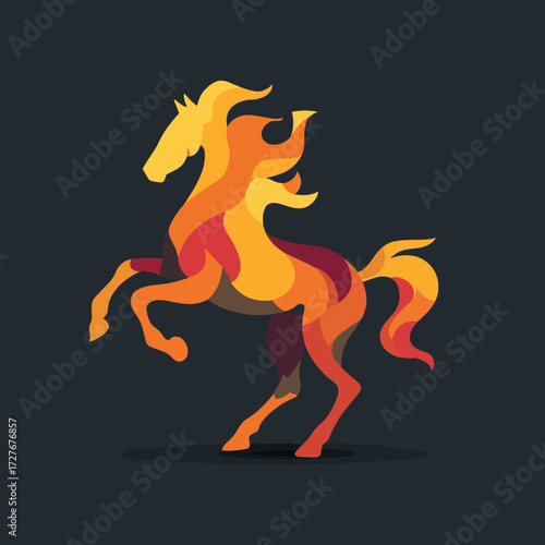 Stylized Flame Horse