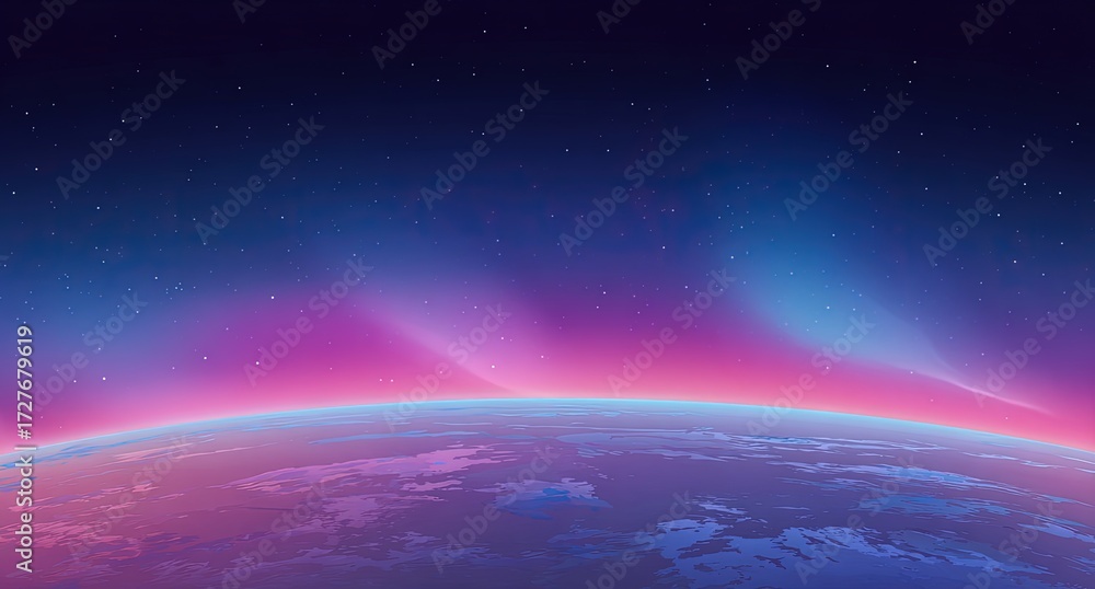Obraz premium A vibrant view of Earth's aurora