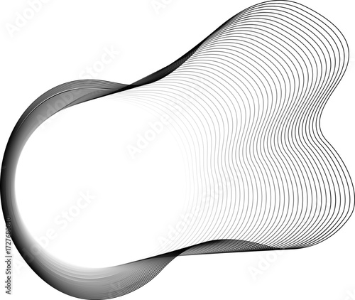 Vector with a luminous round center and smooth contemporary blob-shaped layers radiating outward.