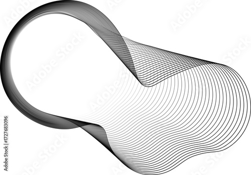 Circular shape with flowing layered edges and a glowing center that radiates increasing opacity.