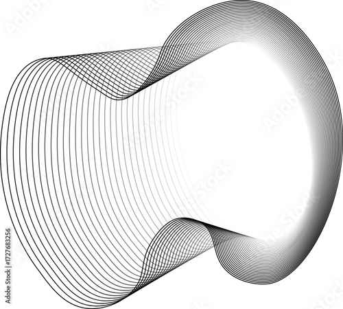 Simplified circular vector with minimal wavy edges and a center that brightens softly outward.