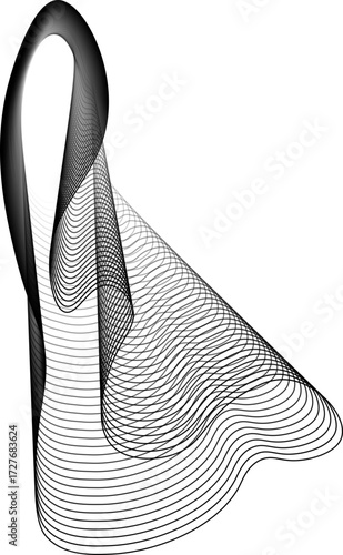 Circular vector form with luminous center and irregular layered contours radiating outward in a structured organic arrangement.