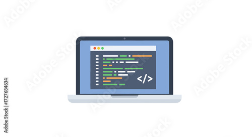 Modern Laptop Displaying Programming Code Editor Interface.