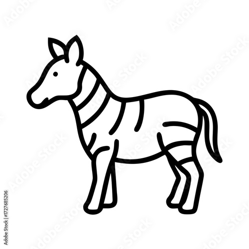 Isolated zebra illustration vector graphic design for safari animal lovers and wildlife art prints