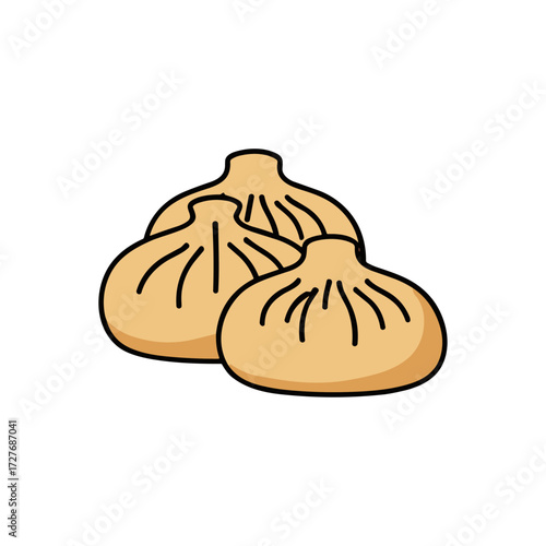 Momo icon logo flat vector design