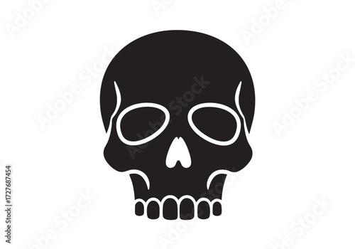 Bold skull symbol design with strong graphic appeal for edgy brand aesthetics