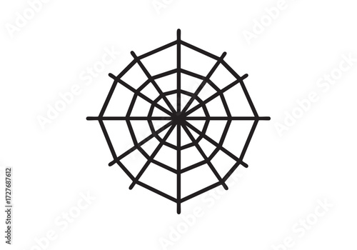 Spooky spiderweb silhouette for Halloween crafts and designs projects this autumn