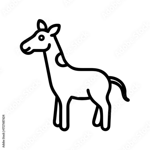 Outline drawing of a horse vector illustration farm animal equine mammal pet equestrian design graphic