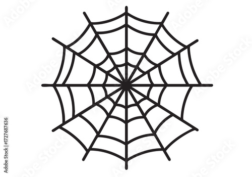 Creepy spiderweb graphic ready for spooky Halloween designs and seasonal projects