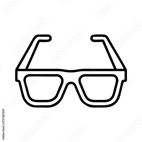 Glasses vector icon eyewear frame fashion optical style illustration vision accessory design element