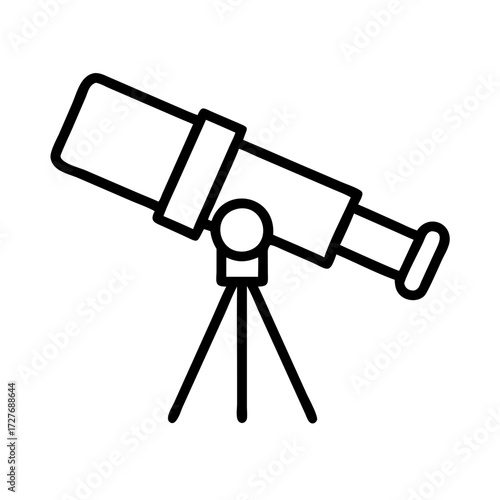 Explore the universe with a telescope vector image for astronomy stargazing and space exploration